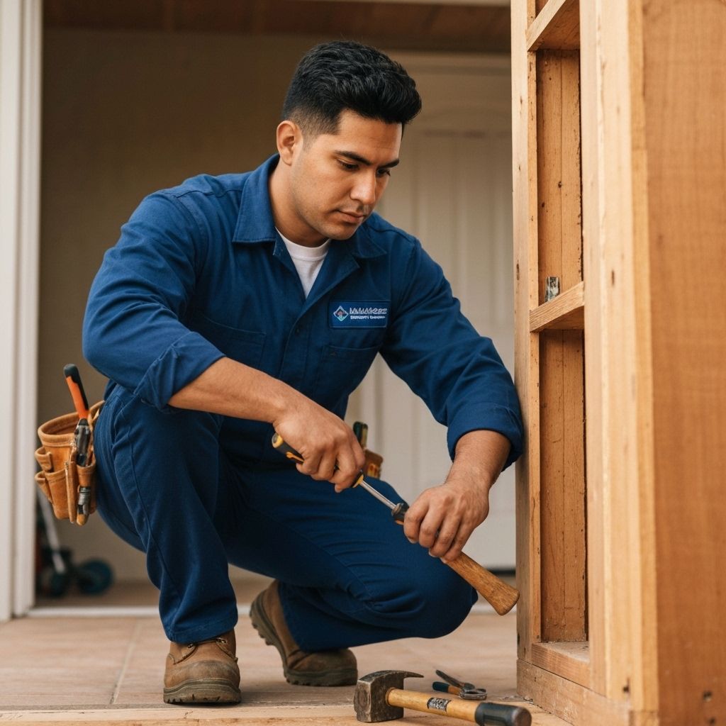 Home service professional at work